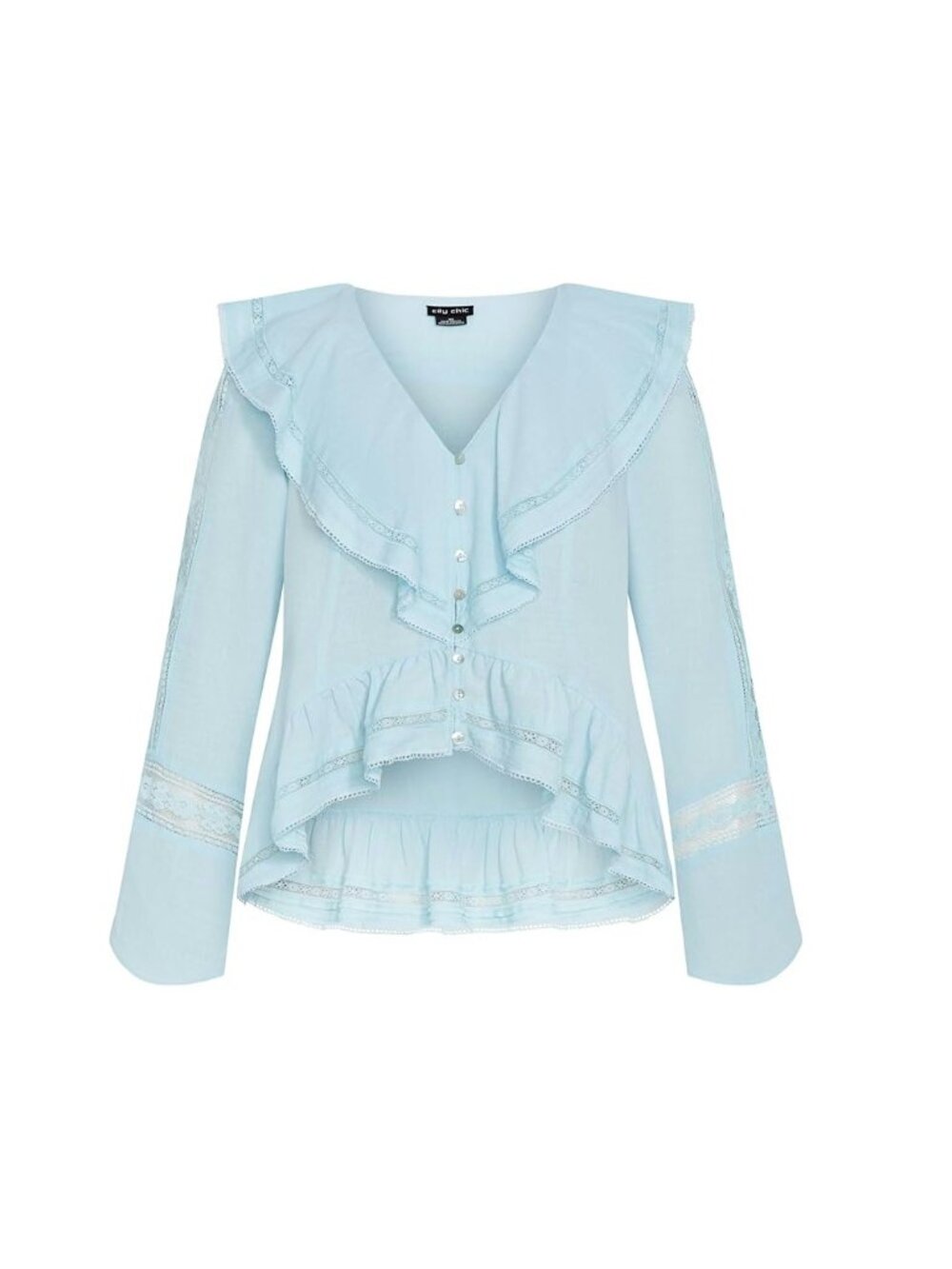 City Chic Sara Blue Top Size 14 New with Tags NWT